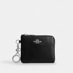Coach Small Corner Zip Wallet silver/black