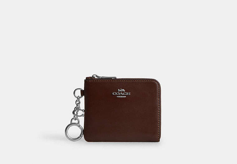 Coach Small Corner Zip Wallet Classic Silver/Maple