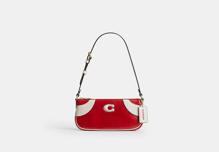 Coach Bowling Small Shoulder Bag - Red/White Stripe