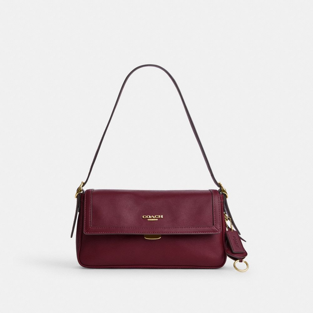 Coach Etta Small Flap Dark Cherry