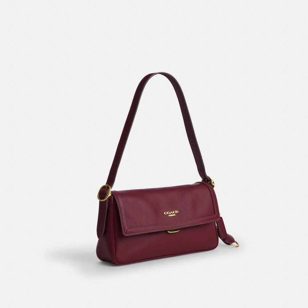 Coach Etta Small Flap Dark Cherry