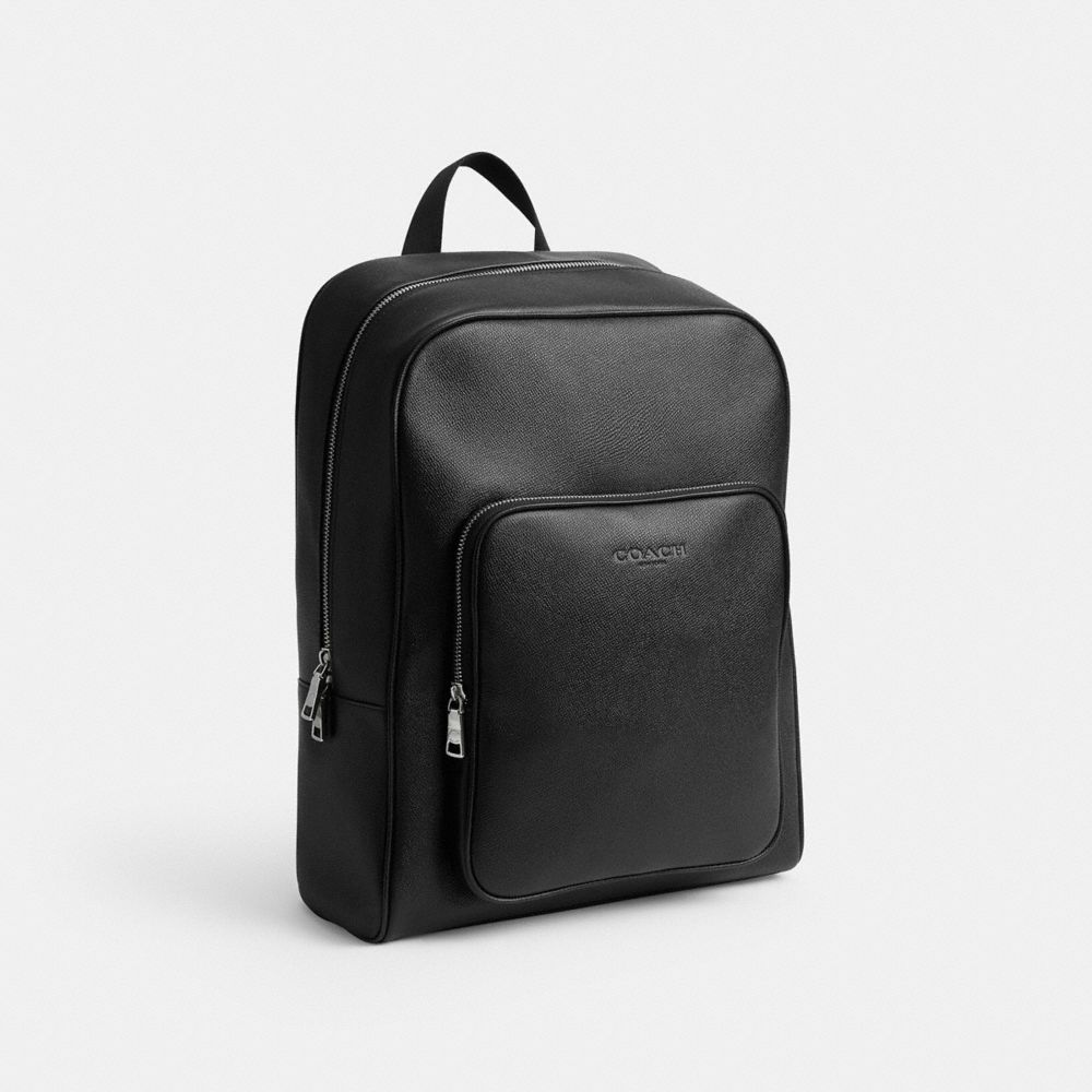 Coach Aiden Backpack Silver/Black angle