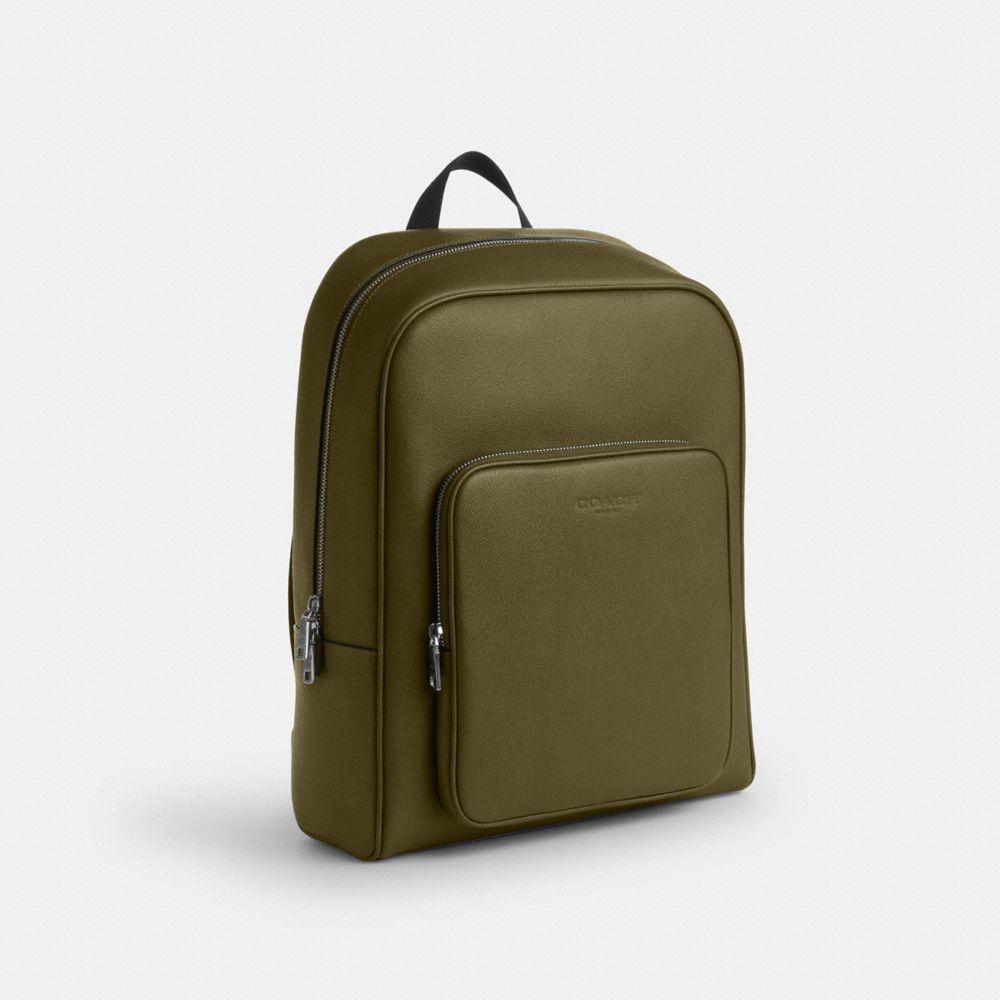 Coach Aiden Backpack Silver/Olive angle