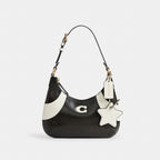 Coach Bowling Flat Hobo Shoulder Bag - Black & White
