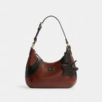 Coach Bowling Flat Hobo Shoulder Bag - Redwood/Black