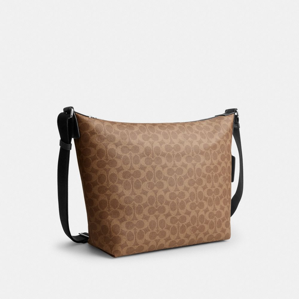 Coach Finn Hobo Bag 32 - Silver/Tan Black side