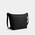 Coach Finn Hobo Bag 32 - Silver/Black Signature side