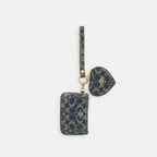 Coach Wristlet And Heart Pouch Gold/Denim