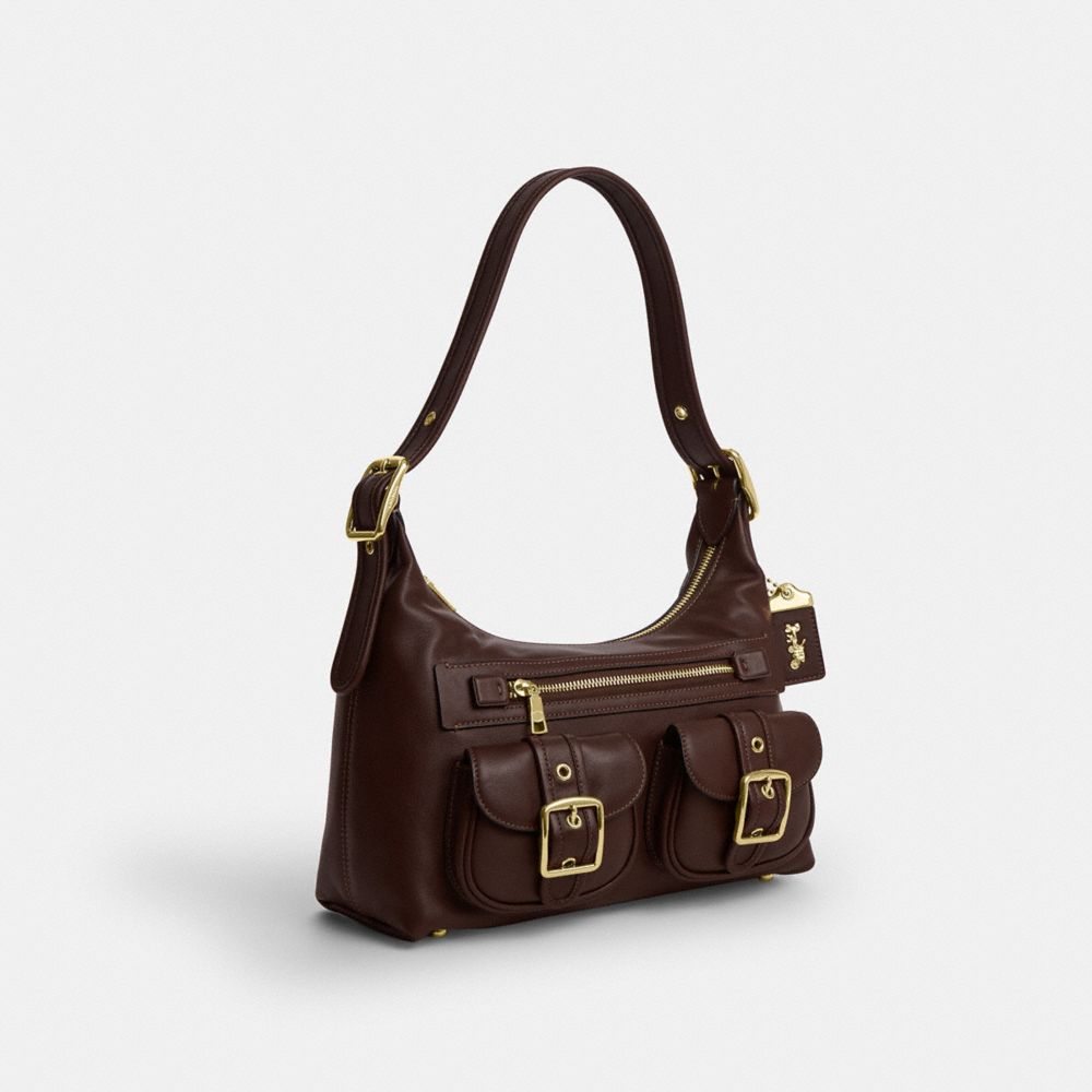 Coach Allison Zip Top Shoulder Bag - Gold/Maple side