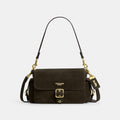 Coach Alice Shoulder Bag Ebony suede front