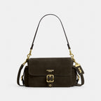 Coach Alice Shoulder Bag Ebony suede front