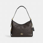 Coach Laurel Shoulder Bag With Buckles Gold/Walnut/Black
