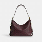 Coach Laurel Shoulder Bag With Buckles Gold/Black Currant