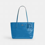 Coach Medium City Tote Bag - Silver/Blue Jay