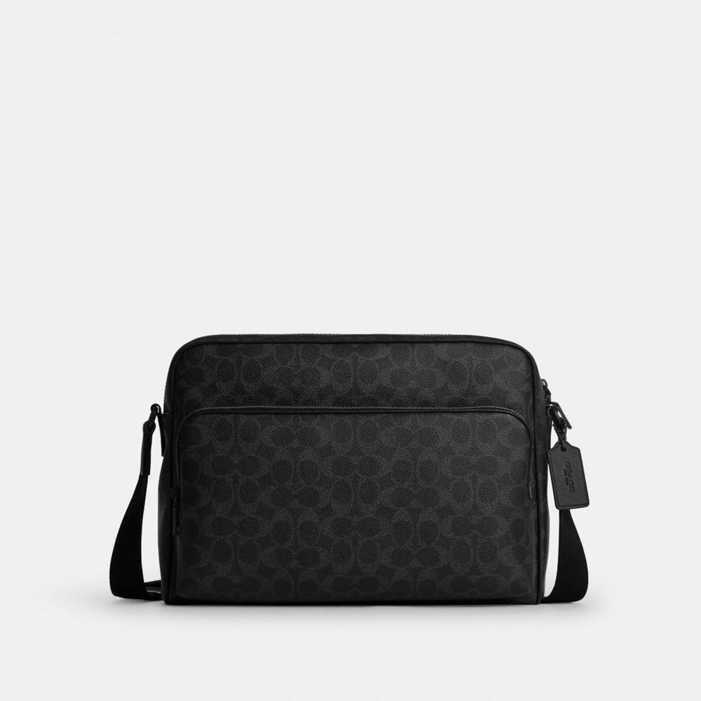 Coach Colton Crossbody Bag 34 - Matte Black/Black Signature