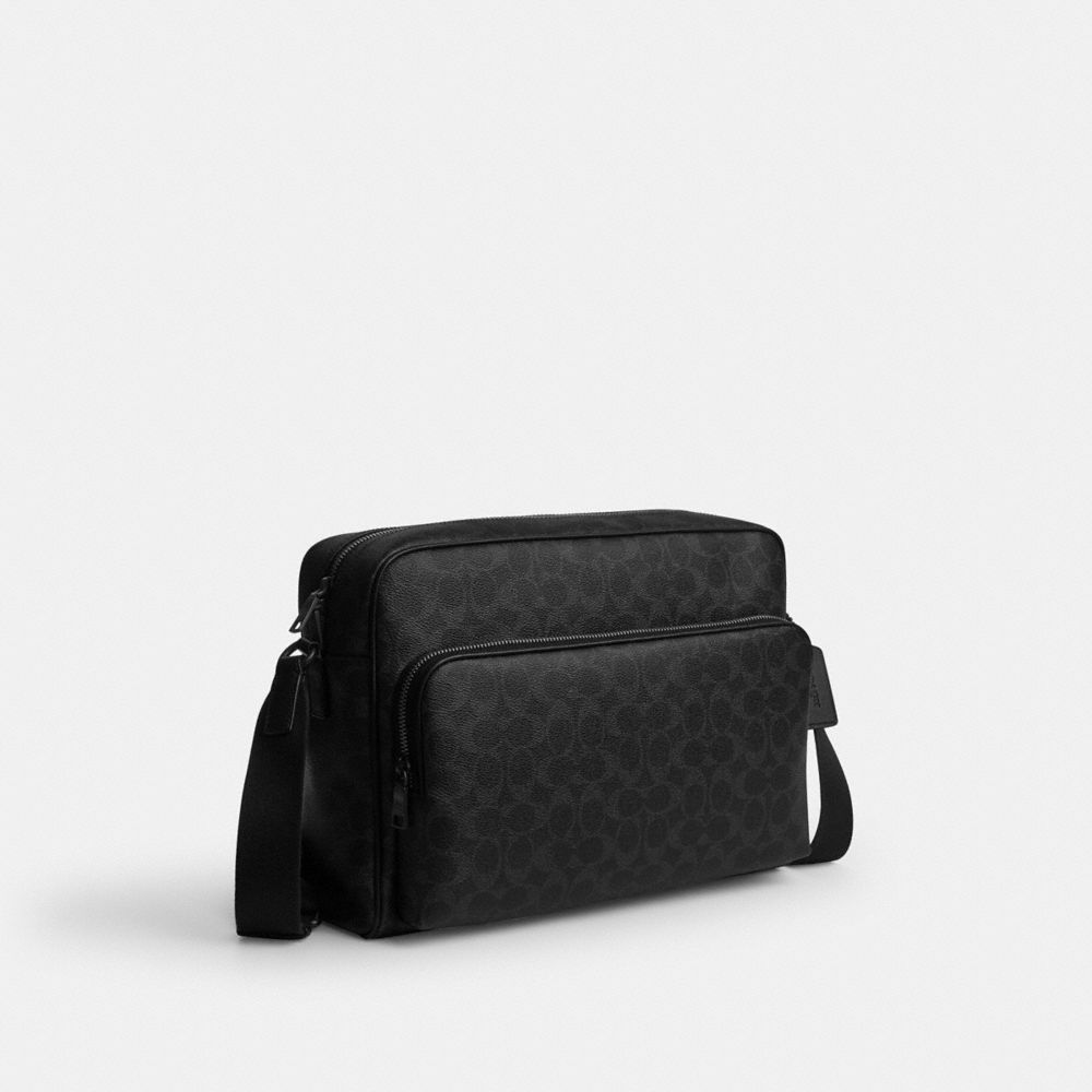 Coach Colton Crossbody Bag 34 - Matte Black/Black Signature side
