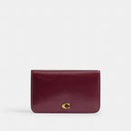 Coach Essential Slim Card Case Classic Brass/Dark Cherry