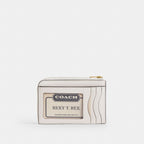 Coach Essential Key Zip Card Case - Brass/Chalk
