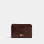 Coach Essential Key Zip Card Case - Brass/Maple