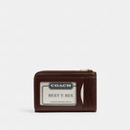 Coach Essential Key Zip Card Case - Brass/Maple