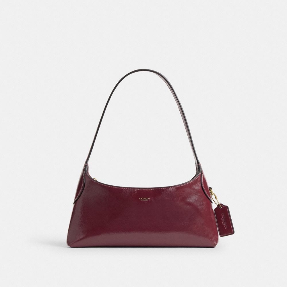 Coach Brooklyn Shoulder Bag 26 - Brass/Dark Cherry