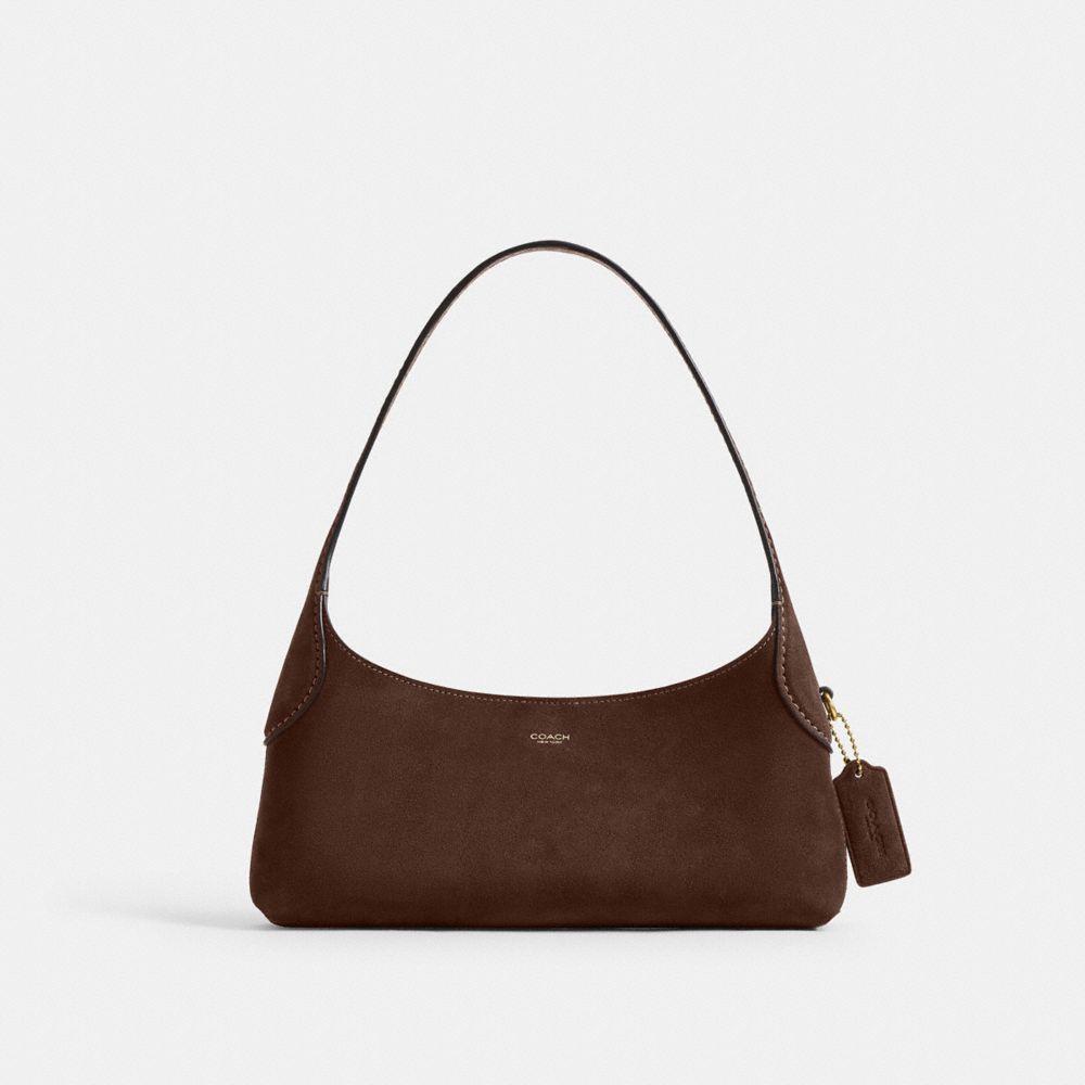 Coach Brooklyn Shoulder Bag 26 Brass/Dark Chocolate