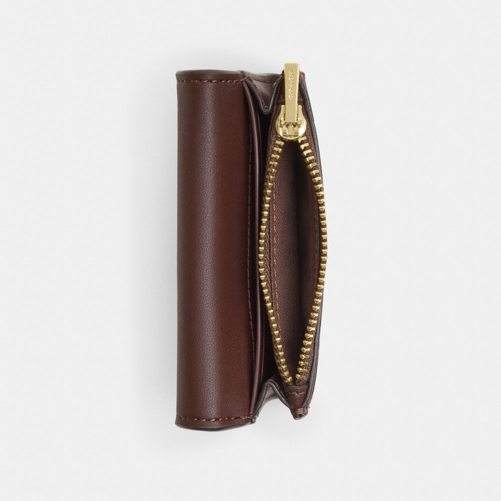 Coach Flap Card Case Gold/Maple inside