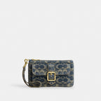 Coach Ashton Wristlet Gold/Denim