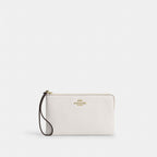 Coach Large Corner Zip Wristlet In Gold Hardware