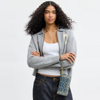 Coach Long Zip Around Wallet In Crossgrain Leather