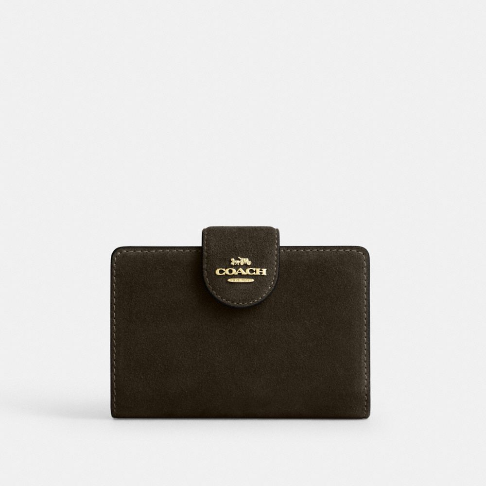 Coach Medium Corner Zip Wallet In Crocodile-Embossed Leather