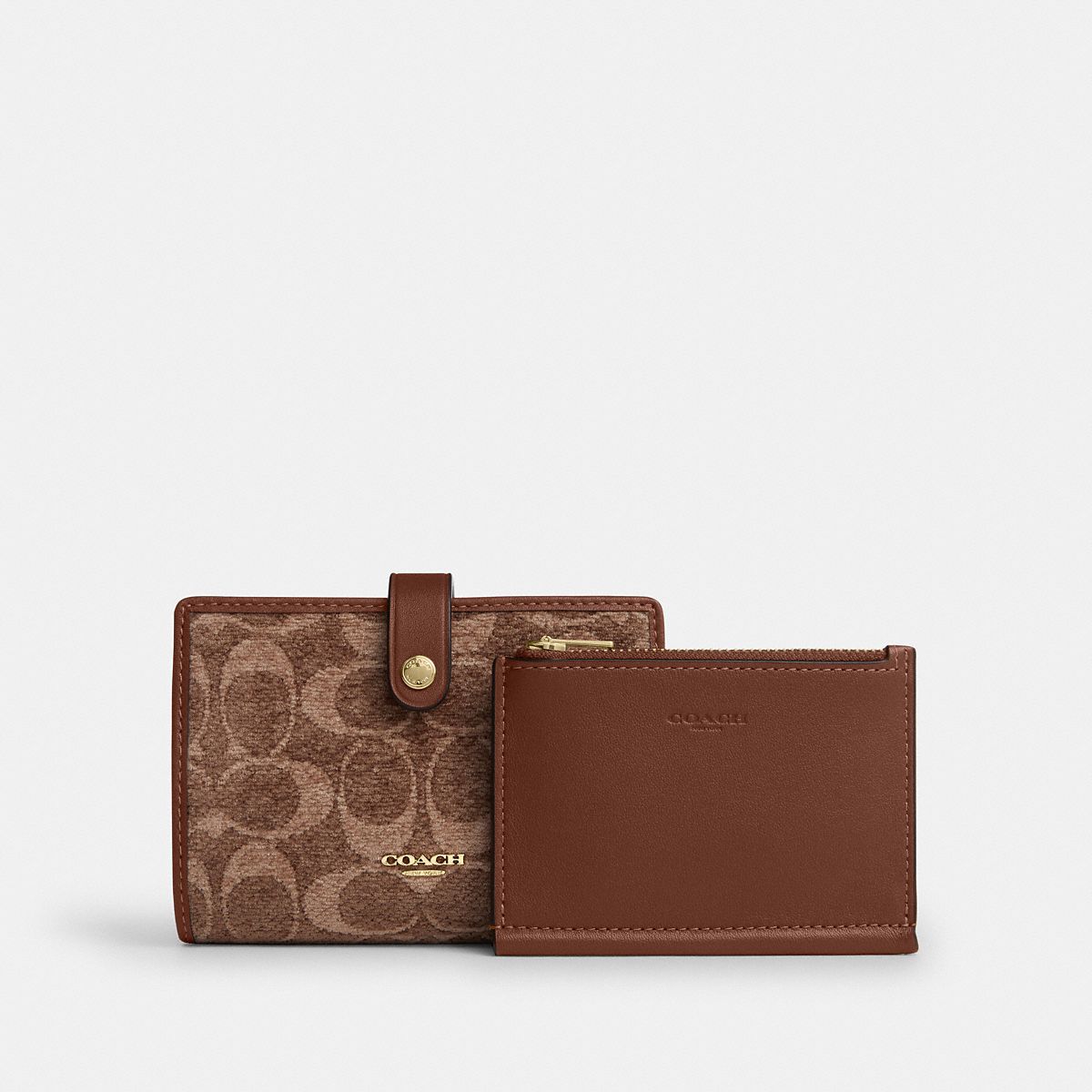 Coach 2-In-1 Wallet Signature Chenille angle