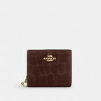 Coach Snap Wallet In Crocodile-Embossed Leather