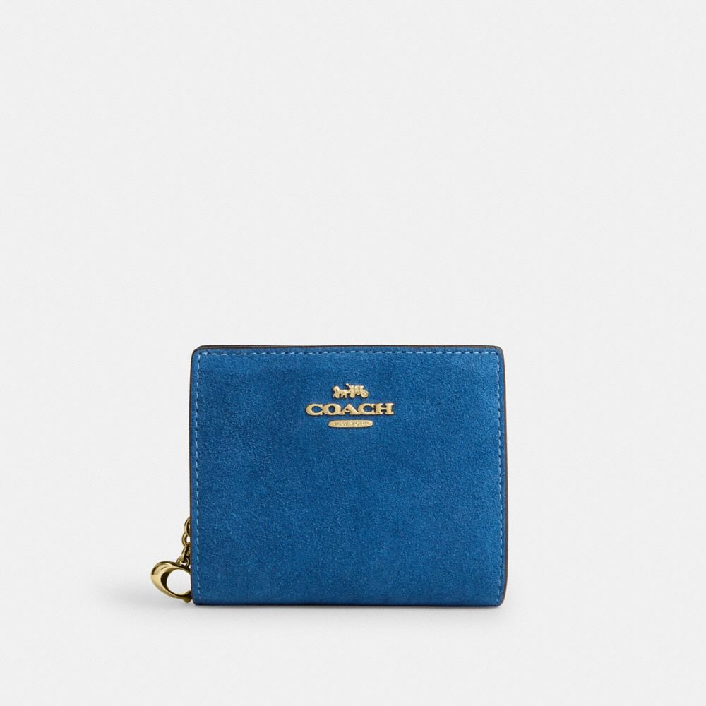 Coach Snap Wallet In Crocodile-Embossed Leather