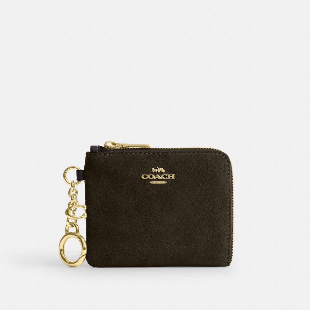 Coach Small Corner Zip Wallet Classic Im/Ebony