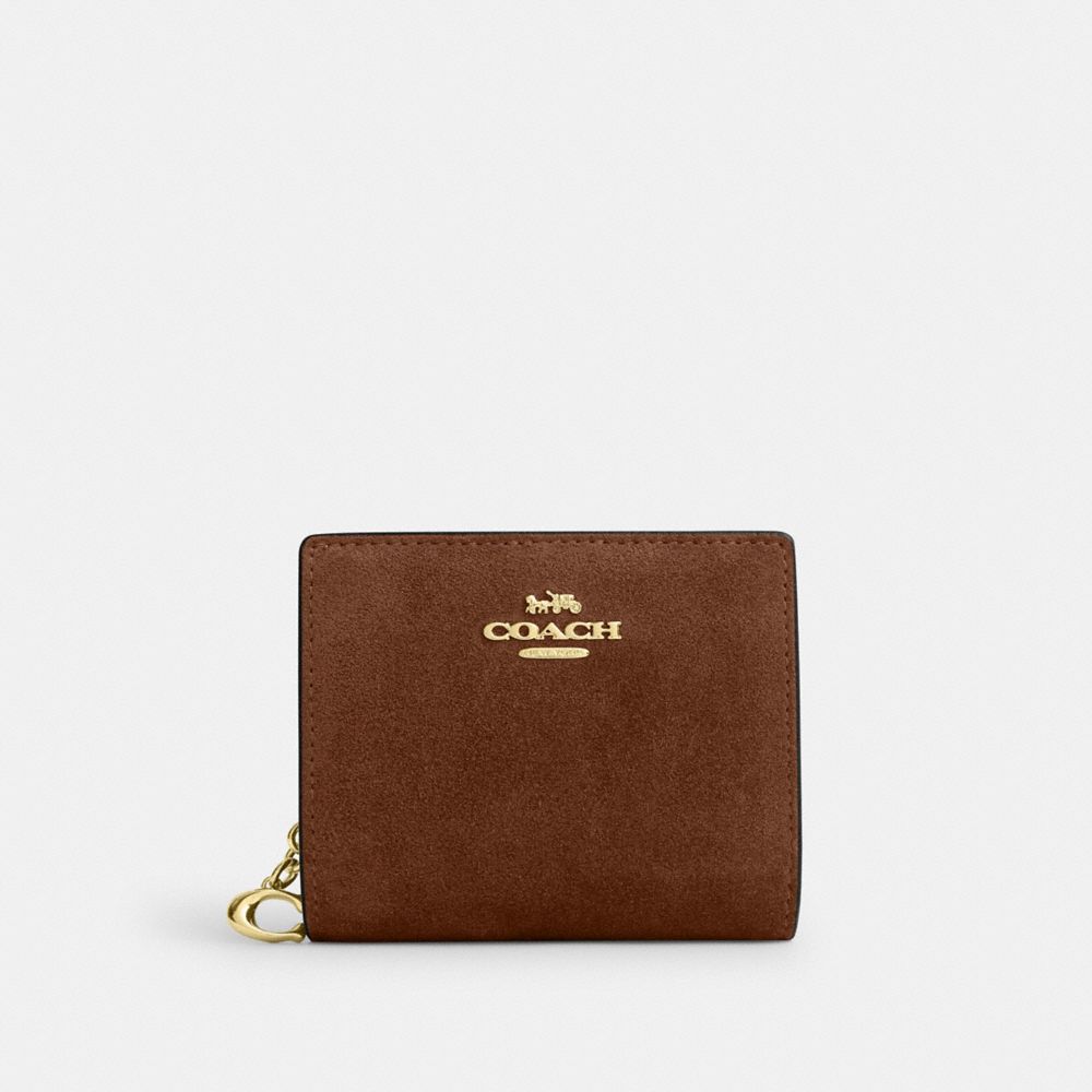 Coach Snap Wallet In Crocodile-Embossed Leather