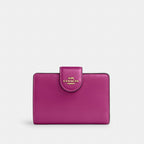 Coach Medium Corner Zip Wallet In Crocodile-Embossed Leather