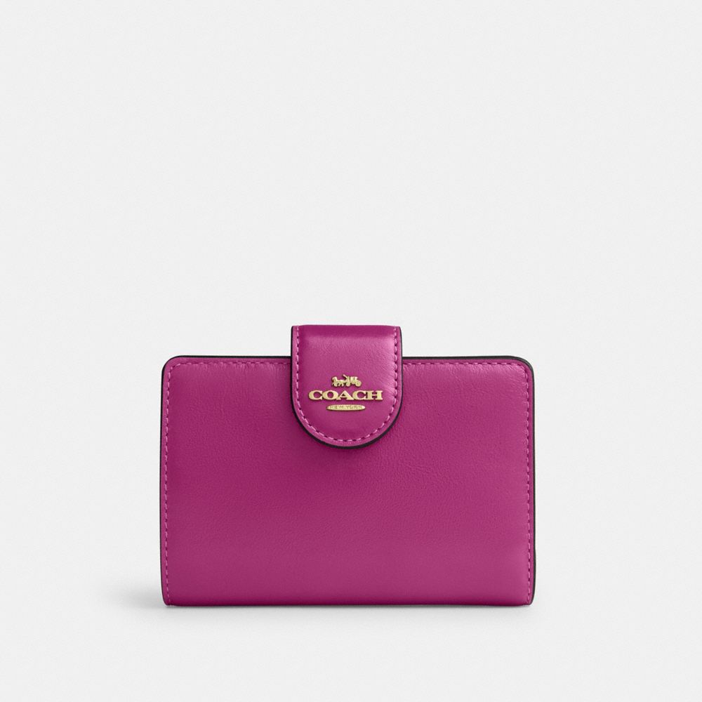 Coach Medium Corner Zip Wallet In Crocodile-Embossed Leather