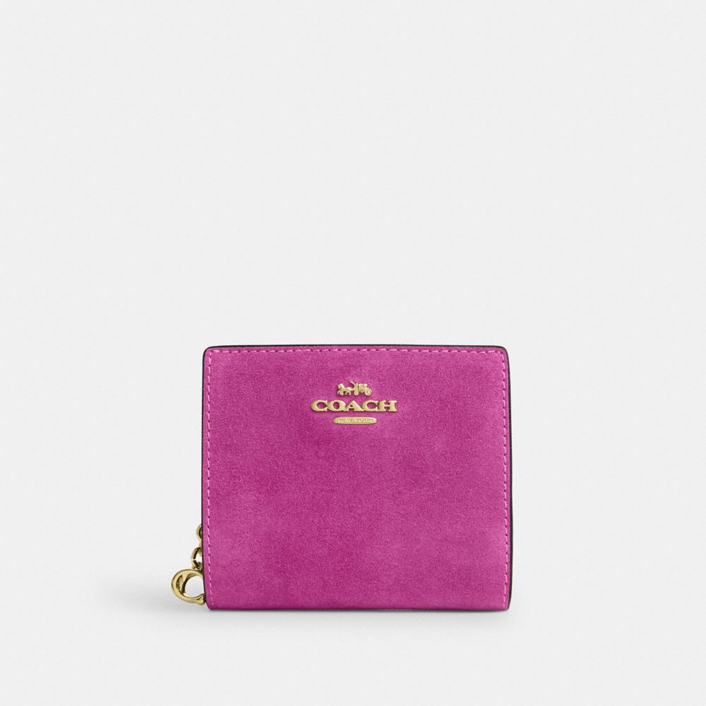 Coach Snap Wallet In Crocodile-Embossed Leather