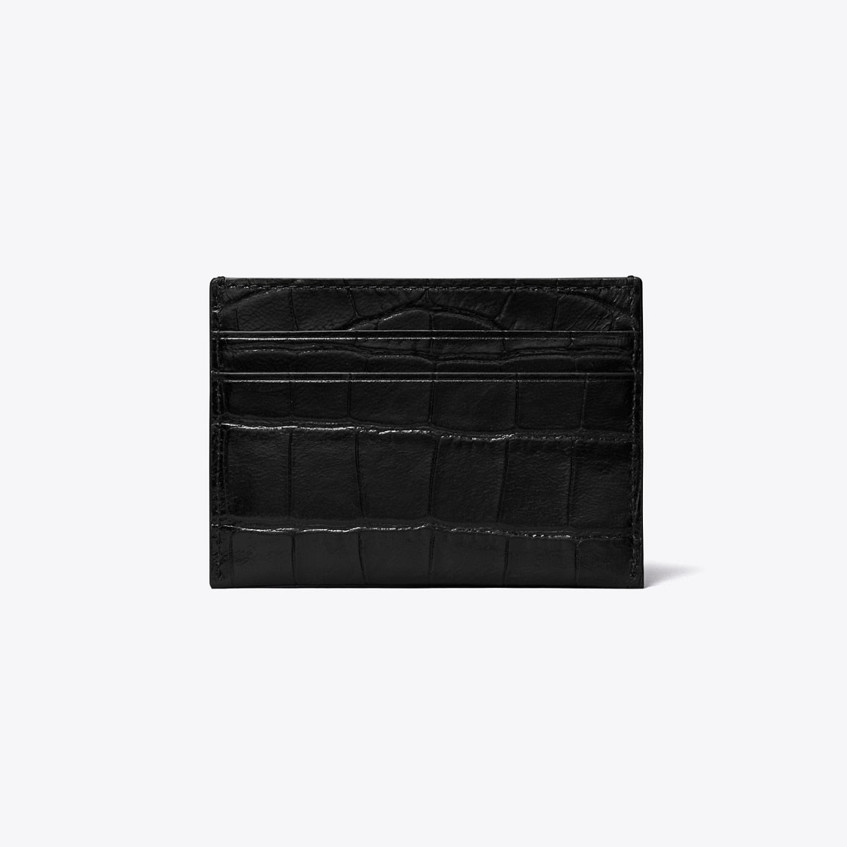 Tory Burch Charlie Croc-Embossed Card Case