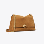 Tory Burch Charlie Quilted Suede Shoulder Bag