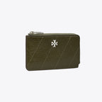Tory Burch Charlie Quilted Zip Card Case