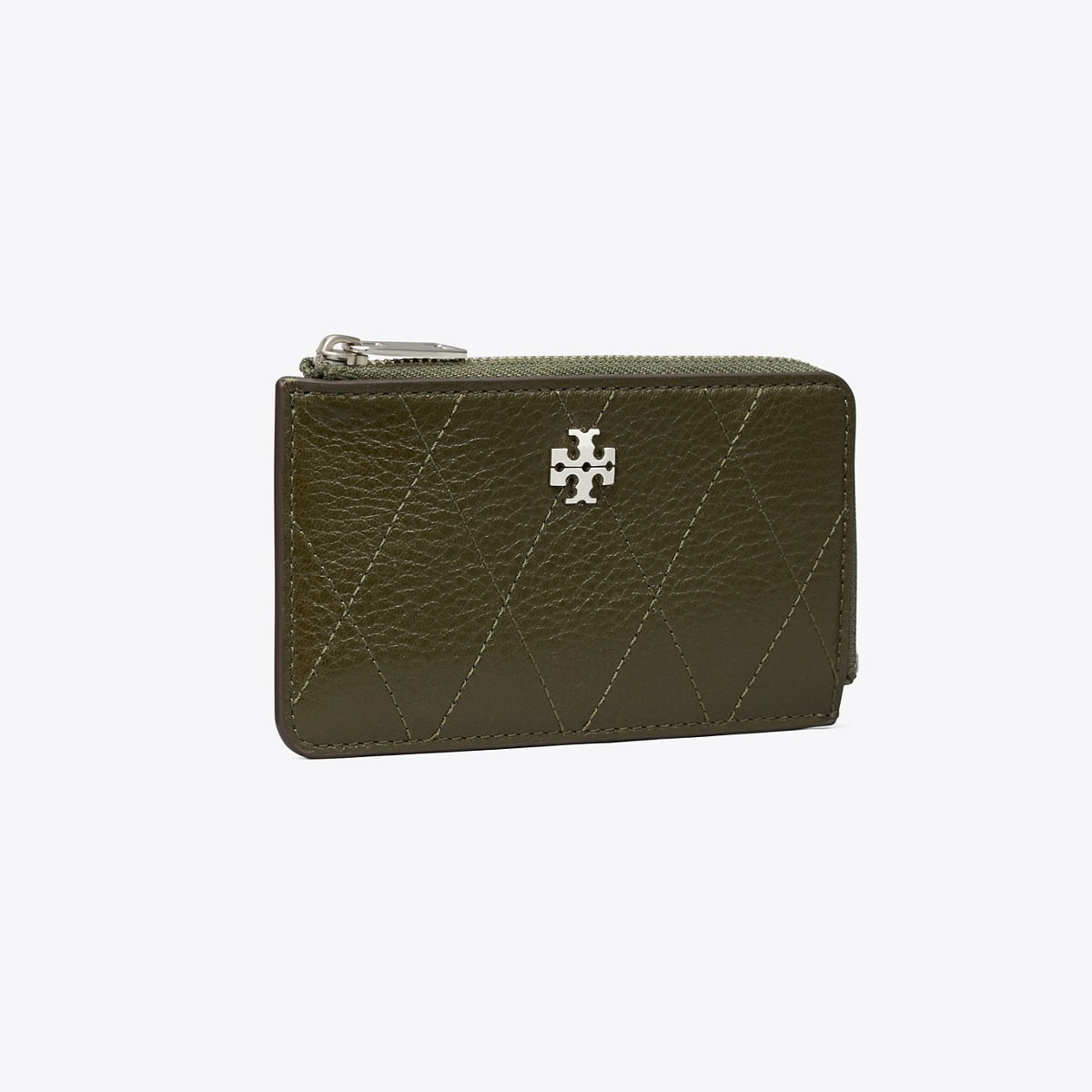 Tory Burch Charlie Quilted Zip Card Case
