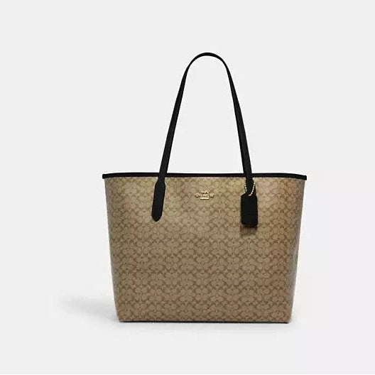 Coach City Tote Bag In Signature Canvas