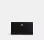 Cartera fina con cremallera de Coach en lona distintiva 