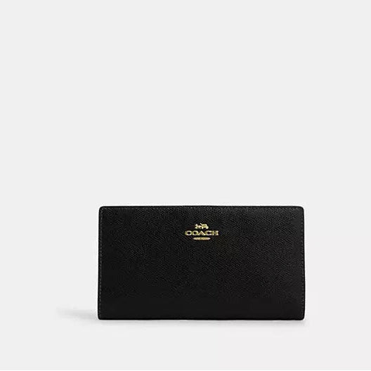 Coach Slim Zip Wallet In Signature Canvas