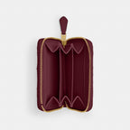 Coach Essential Small Zip Around Card Case With Pillow Quilting