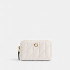 Coach Essential Small Zip Around Card Case With Pillow Quilting