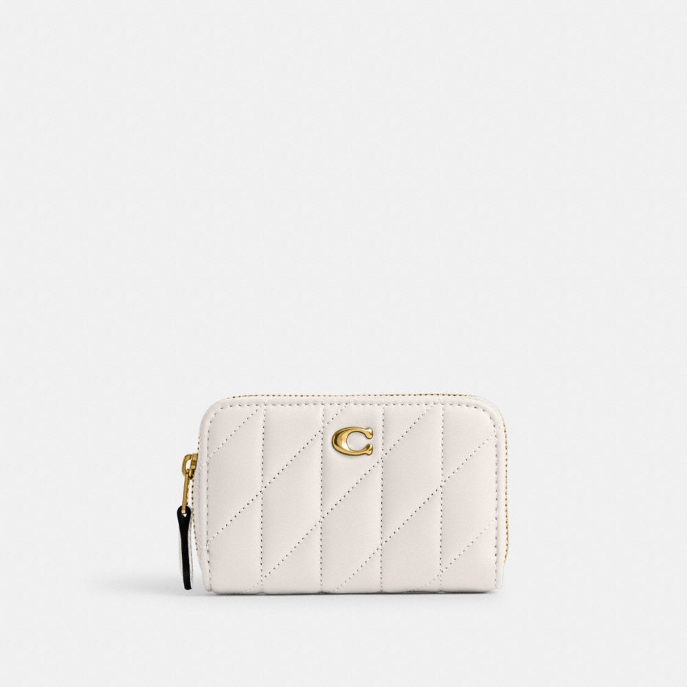 Coach Essential Small Zip Around Card Case With Pillow Quilting