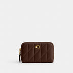 Coach Essential Small Zip Around Card Case With Pillow Quilting